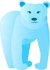 Polar bear blue and white vector