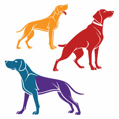 Dogs Breed silhouette vector illustration
