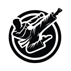 Fototapeta premium Capoeira Silhouette in Roda