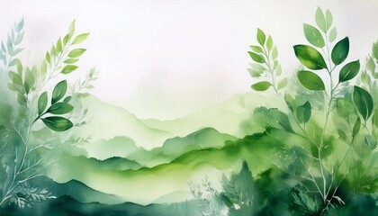 Obraz premium leaf painting on the white