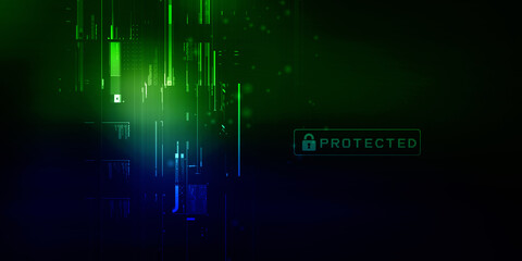 2d illustration Abstract futuristic electronic circuit technology background
