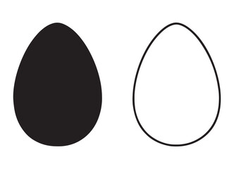 Fototapeta premium Two Egg Shapes Vector Illustration