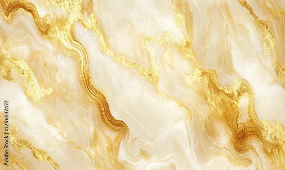 Poster abstract golden marble texture with intricate swirling patterns and subtle metallic highlights, perf