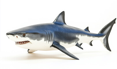 Obraz premium Realistic toy shark model showcasing detailed design