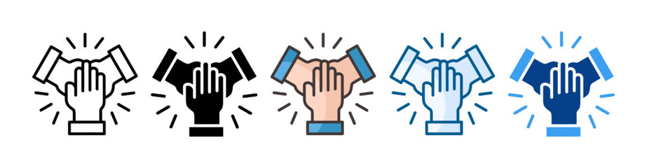 Unified Team Icon Set Multiple Style Collection