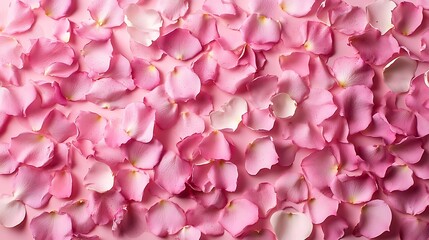 Pink Rose Petals Flatlay