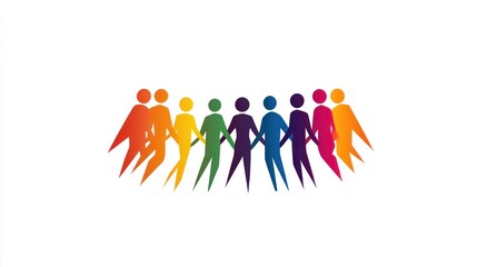 Obraz premium People holding hands uniting to form a community with diversity. For togetherness concepts