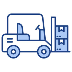 Forklift Blue Icon