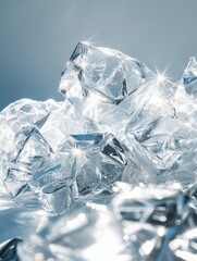 Mountain of plastic waste accumulating in a landfill under a cloudy sky with space for environmental awareness messaging. Generative AI