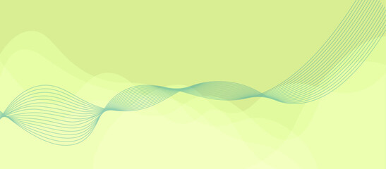Abstract Green Background with Waves