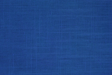 Dark blue linen fabric cloth texture background, seamless pattern of natural textile.