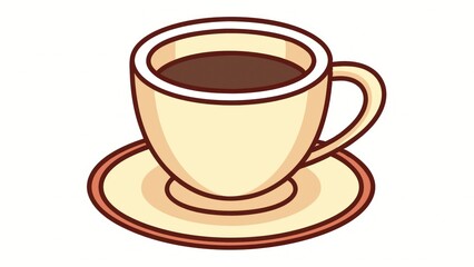 Fototapeta premium a cozy mug of freshly brewed coffee, perfect for a morning boost or a relaxing moment