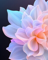 Fototapeta premium Kaleidoscopic pattern of multiple radiant blooms arranged in concentric circles, neon color