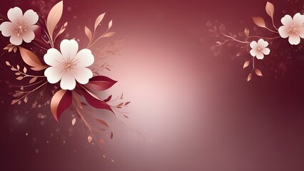 Obraz premium Abstract Crimson Red Background with Floral Glow