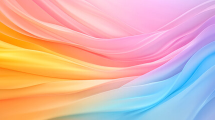 Obraz premium Vibrant soft-focus pattern blending bold pinks, yellows, and blues, gentle curves, painterly