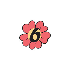 Flowers Numbers Stock Illustrations  Vector
