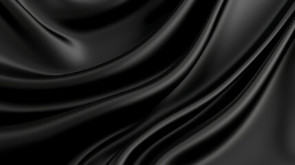 Obraz premium A black fabric with a pattern of waves