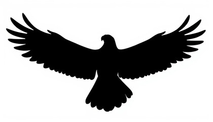 Obraz premium Majestic eagle silhouette soaring, bold dramatic expression