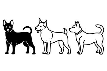 Dogs silhouette vector illustration
