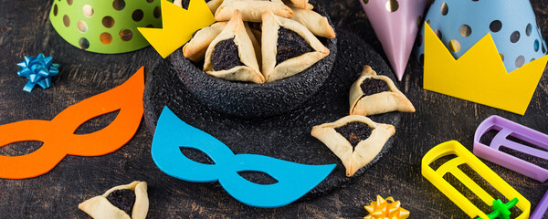 Jewish holiday Purim celebration concept
