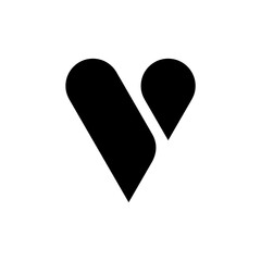 Letter V logo. Icon design. Template elements. Geometric abstract logos