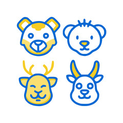 set of cartoon animals