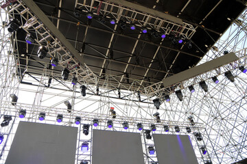 Obraz premium Backlit professional outdoor stage structure 