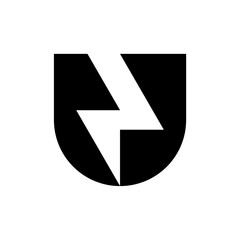 Letter U logo. Icon design. Template elements. Geometric abstract logos