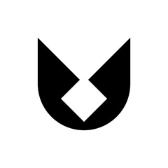 Letter U logo. Icon design. Template elements. Geometric abstract logos
