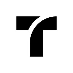 Letter T logo. Icon design. Template elements. Geometric abstract logos