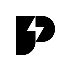 Letter P logo. Icon design. Template elements. Geometric abstract logos
