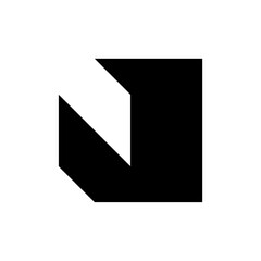 Letter J logo. Icon design. Template elements. Geometric abstract logos
