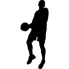 basketball player silhouette vector art