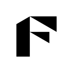 Letter F logo. Icon design. Template elements. Geometric abstract logos
