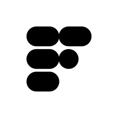 Letter F logo. Icon design. Template elements. Geometric abstract logos
