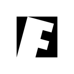 Letter F logo. Icon design. Template elements. Geometric abstract logos
