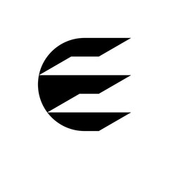 Letter E logo. Icon design. Template elements. Geometric abstract logos
