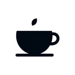 Tea Cup Silhouette Vector, Tea Illustration, Cup Outline Graphic