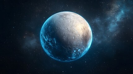 Fototapeta premium Enchanting Dwarf Planet Floating at the Edge of the Solar System