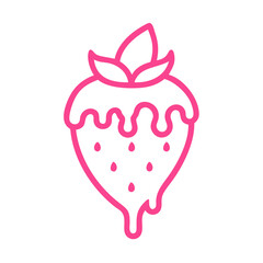 Chocolate dipped strawberry icon 