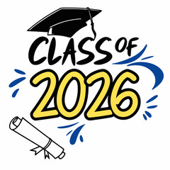 Class of 2026 Urban Street Art Graduation Sticker"
