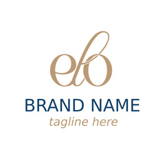 Elegant Initials logo design ELO