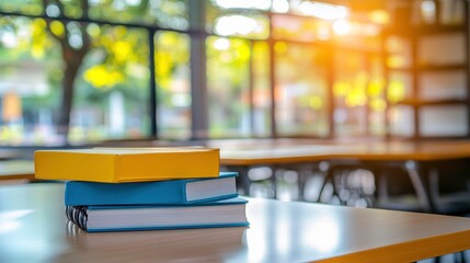 Bright Study Space with Books and Natural Light
