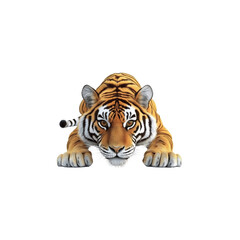 Obraz premium Majestic Bengal Tiger Striding with Intense Gaze and Bold Stripes