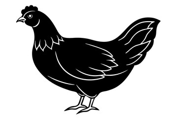 Hen silhouette vector illustration