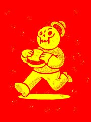 Illustration vintage jimi burgers is dead 