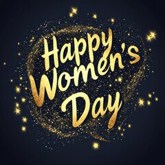 Women Day with Glitter and Sparkles