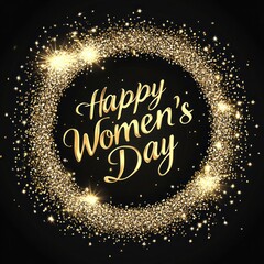 Women Day with Glitter and Sparkles