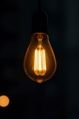 Art photograph, a vintage Edison bulb with clear glass 