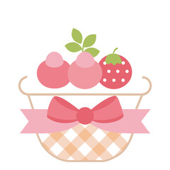 vector illustration of a strawberry on a white background